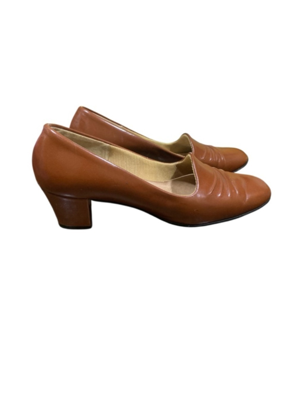Vntg 70’s Women's Selby Brown Leather Loafers Size 7 - Picture 2 of 6